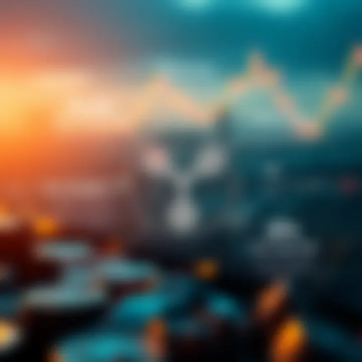 Illustration showing factors influencing cryptocurrency such as market trends, events, and expert insights