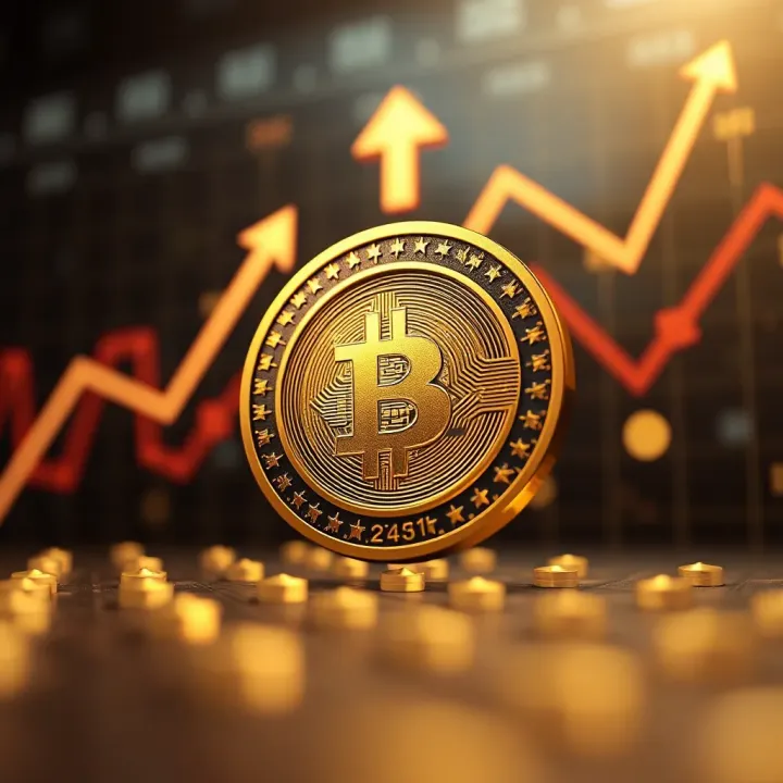 Future Price Predictions and Market Outlook for BSW Coin Conceptual visualization of BSW coin future price predictions with upward and downward arrows and market factors