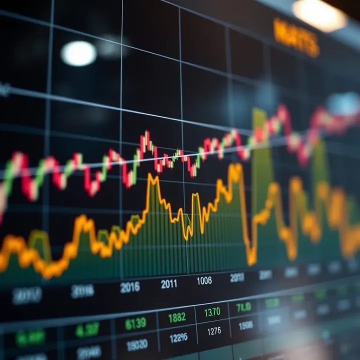 Graph showing Chainlink price fluctuations and trend lines highlighting market analysis