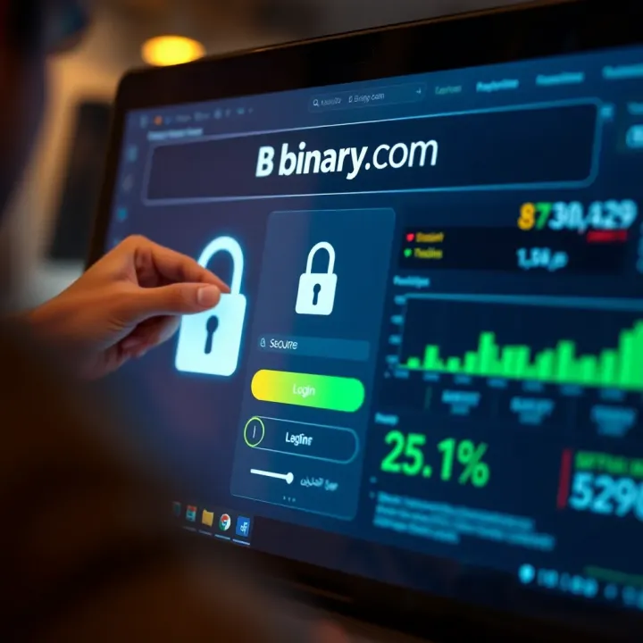 Account Security and Login Features on Binary.com Secure login interface on Binary.com emphasizing account protection features