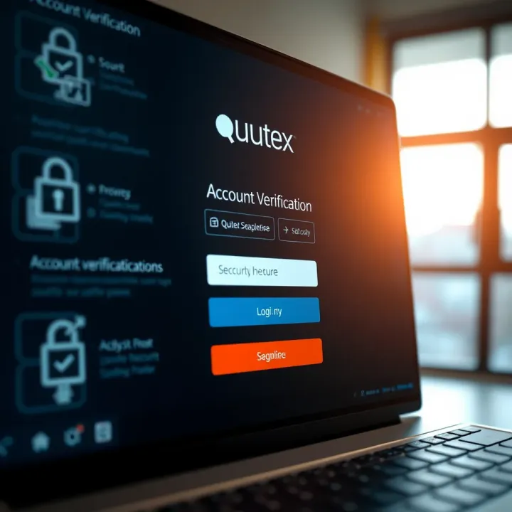 Account Verification and Security Features on Quotex Platform Secure login page interface highlighting account verification and security features