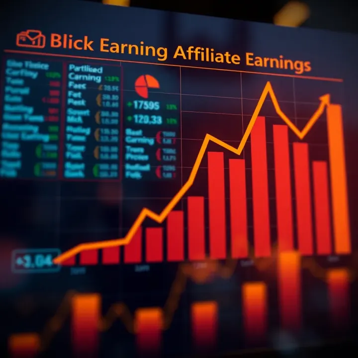 Graph depicting growth in affiliate earnings and engagement metrics over time with marketing strategies