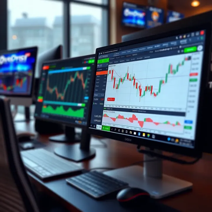 Screenshot of Deriv platform showing trade analysis tools and TradingView chart insights for optimized trading decisions