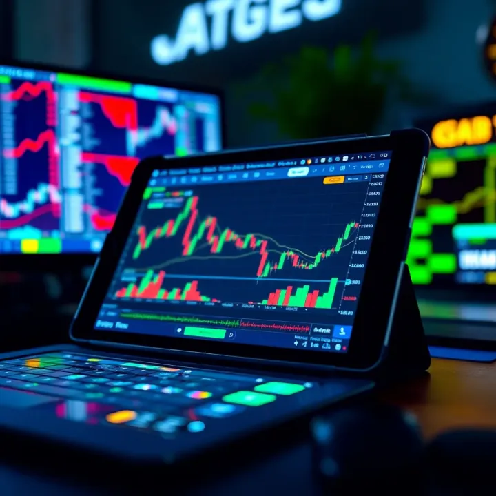 Digital Trading Books and Effective Trade Management Visual representation of a digital trading book on a tablet highlighting key features and elements for effective trade management