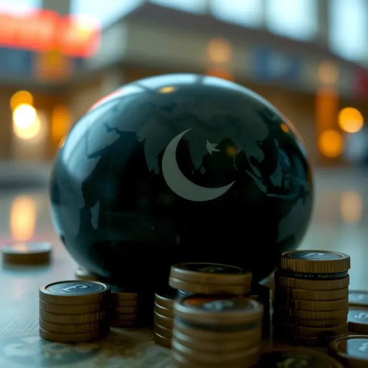 Economic and Global Influences on Pakistan's Dollar Exchange Rate Illustration of economic factors and global events impacting currency exchange rates in Pakistan