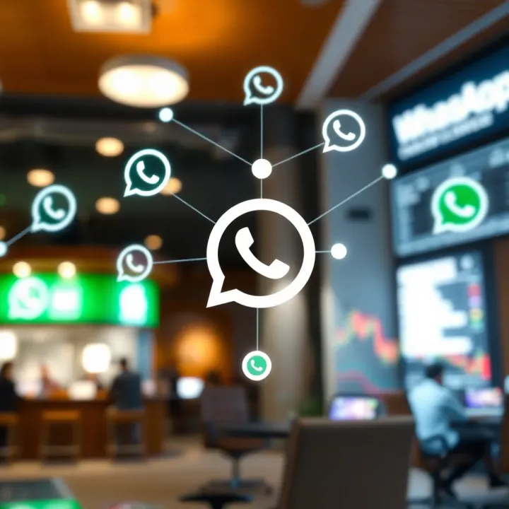 Enhancing Market Engagement Within Exness Trading Community Visual representation of a network illustrating connections between traders sharing market insights and communication via WhatsApp