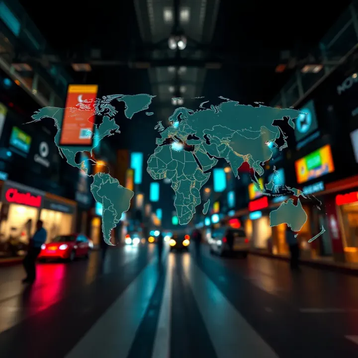 Visual representation of global trade and market trends impacting the Pakistani Rupee's exchange value