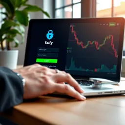 Fxify Secure Login Interface Secure login interface of Fxify platform on a digital device