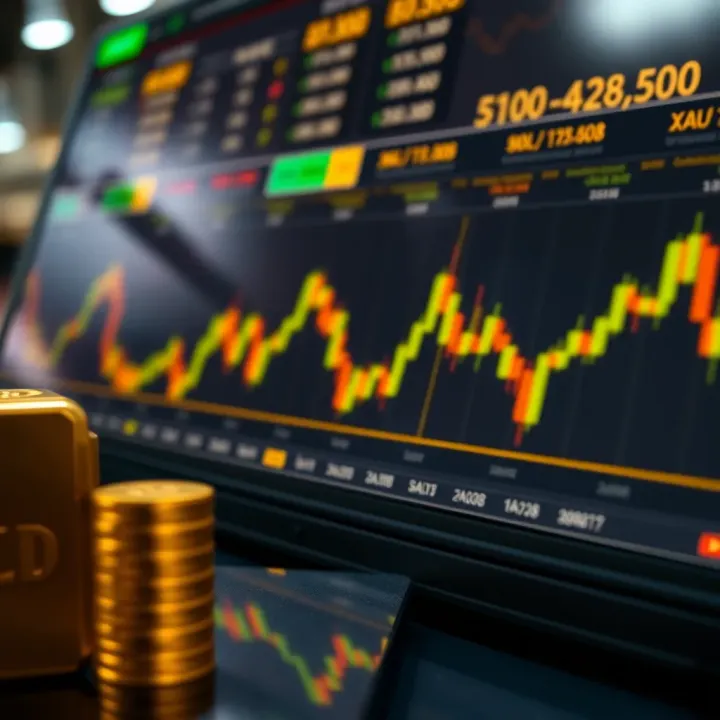 Trading Strategies and Economic Factors Affecting Gold Market for Pakistani Investors Illustration of trading charts and economic indicators relevant to gold market analysis for Pakistani investors