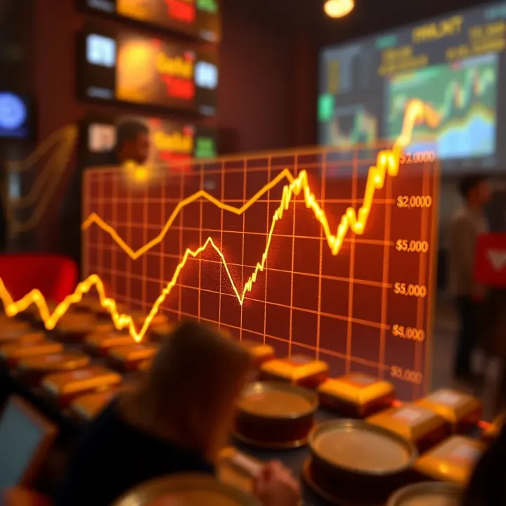 Trends of Gold Prices and Their Influence on Pakistan's Economy Graph showing rising gold prices and their impact on Pakistan economy