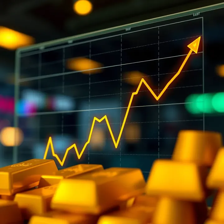 Graph showing upward and downward trends of gold prices in Pakistan's market
