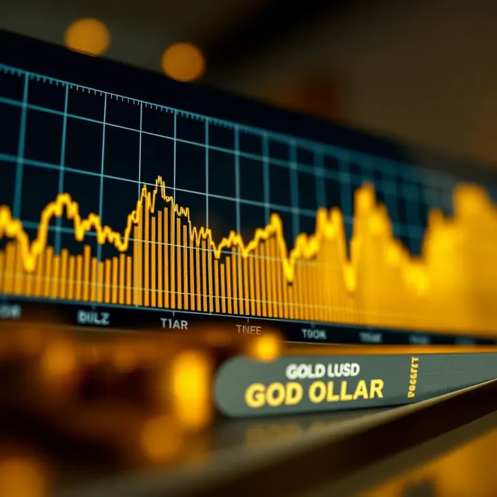 Gold Price Trends Compared to US Dollar Movements Graph showing gold price trends in relation to US dollar fluctuations