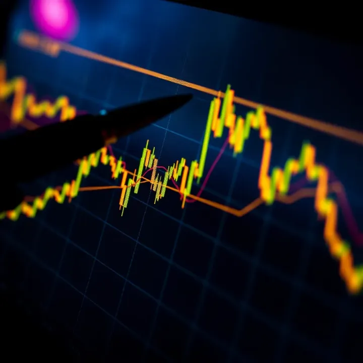 Trading indicators like Moving Averages and RSI overlaid on gold price graph