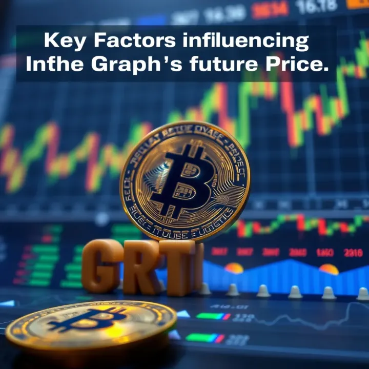 Digital illustration of factors influencing cryptocurrency prices including technology and global market dynamics