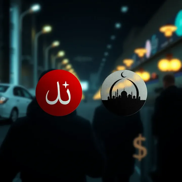 Ethical Considerations in Binary Trading for Muslim Investors Illustration showing the contrast between halal and haram symbols related to binary trading decisions