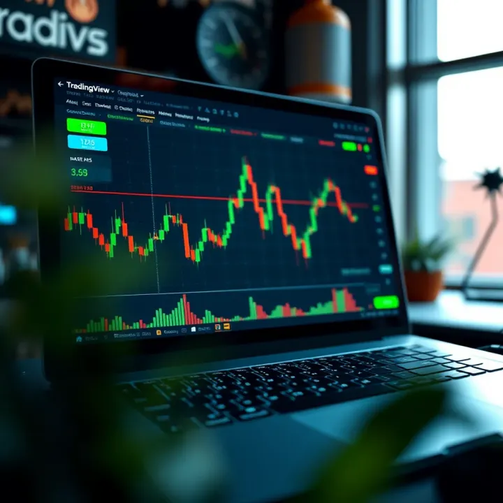 TradingView Chart Integrated in Deriv Platform TradingView chart interface integrated within Deriv platform showing candlestick patterns and technical indicators