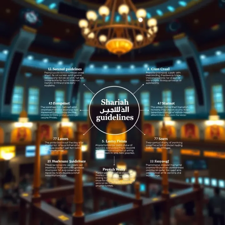 Graphic depicting key points of Shariah guidelines relevant to financial trading practices
