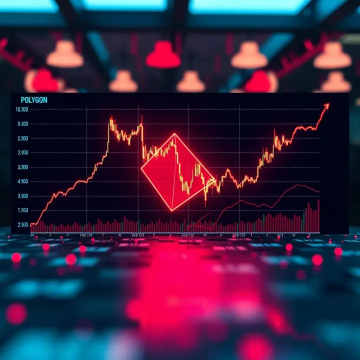 Graph showing upward and downward trends of Polygon cryptocurrency prices over time