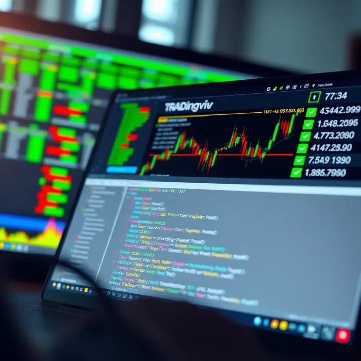 TradingView Scripting Editor for Strategy Development Screenshot of TradingView scripting editor with code for developing trading strategies