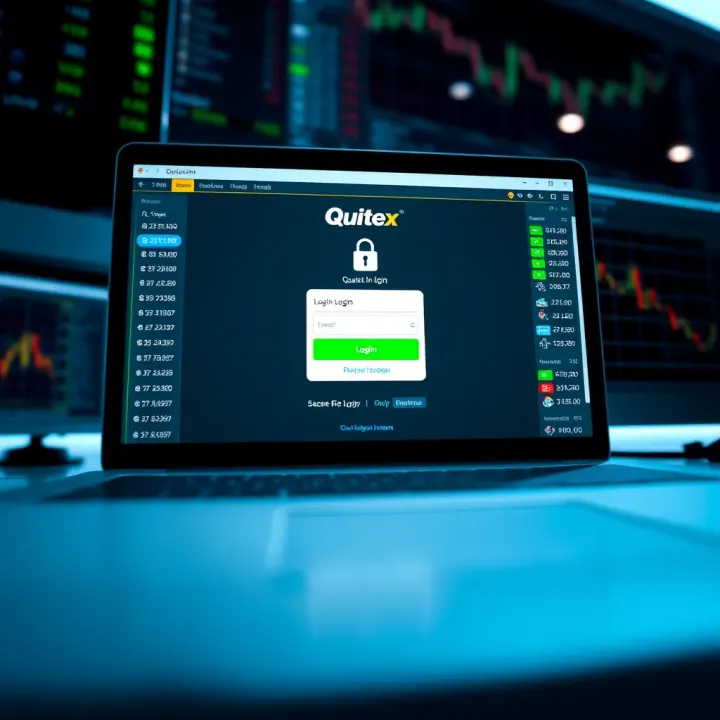 Secure Login Interface for Quotex on PC Secure login screen for Quotex platform to ensure safe trading