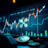 Graph showing Ripple price movement with market trends and technological icons