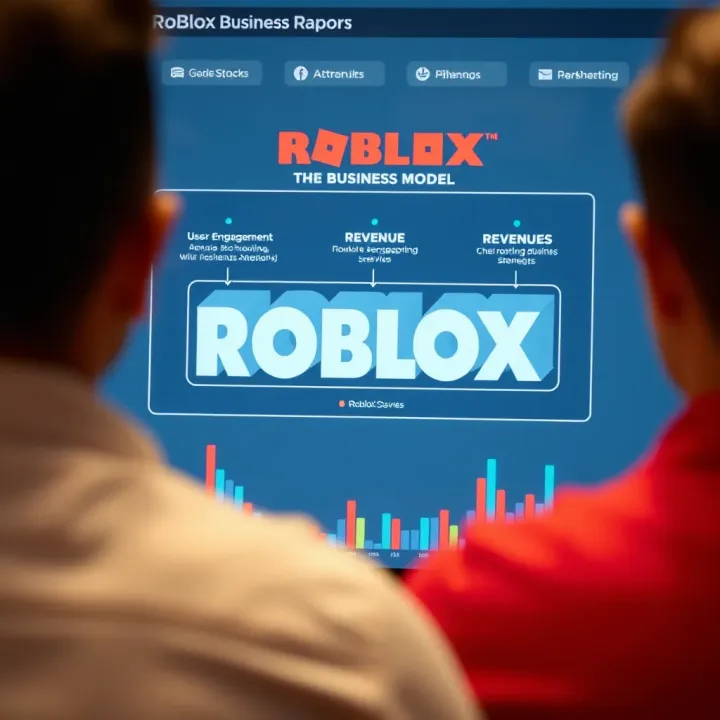 Overview of Roblox Business Model and Revenue Streams Diagram showing Roblox's business model including user engagement and revenue streams