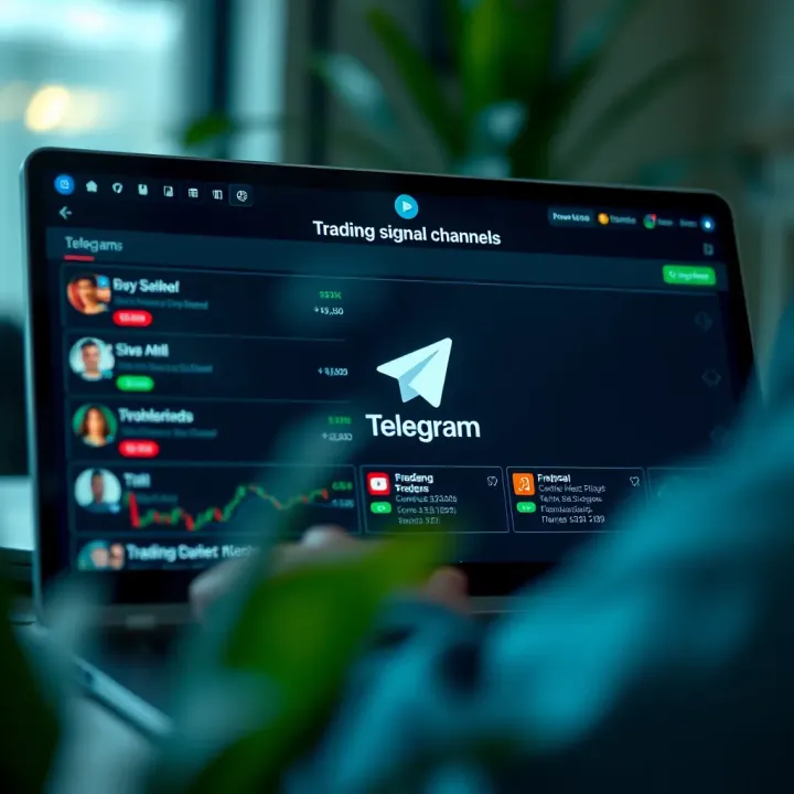 Overview of Trading Signal Channels on Telegram Telegram interface showing various trading signal channels available to users