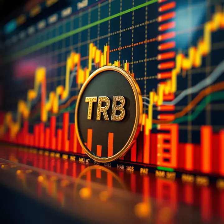 Graph illustrating technical indicators and potential growth areas for TRB token