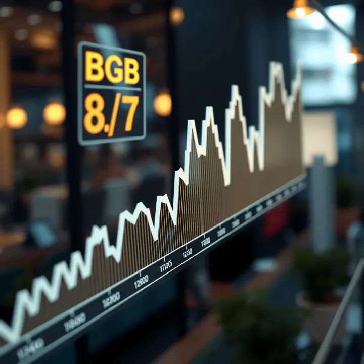 Graph displaying the trend and fluctuations of BGB prices over time