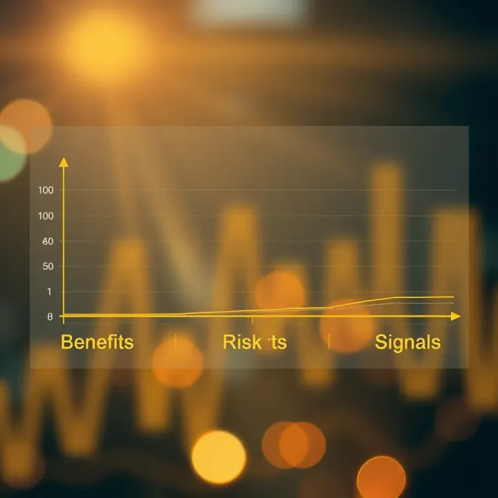 Graph illustrating benefits and risks associated with using free Binance VIP signals in trading