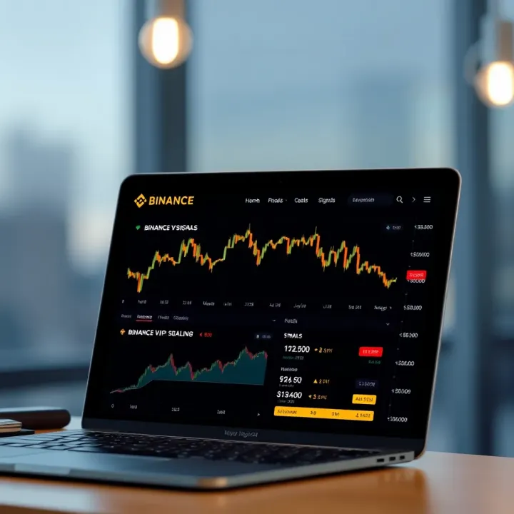 Binance VIP Signals Displayed on Telegram for Traders Telegram app screen showing Binance VIP trading signals with charts and analysis