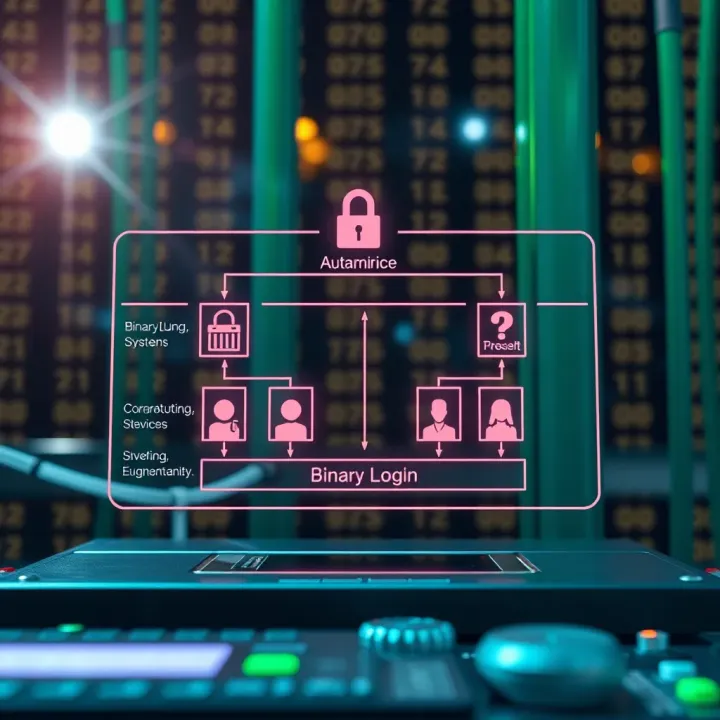 Architecture of Binary Login Systems Diagram illustrating binary login system architecture showing authentication flow and data exchange
