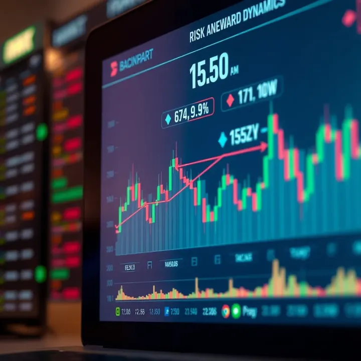 Risk and Reward Dynamics in Binary Trading Chart illustrating risk and reward factors in binary trading strategies