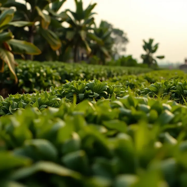 Lush green fields with diverse crops reflecting agricultural productivity and natural resources in Pakistan