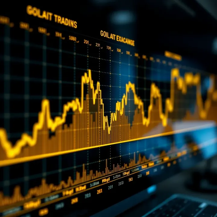 Chart showing fluctuating gold prices influenced by global economic events