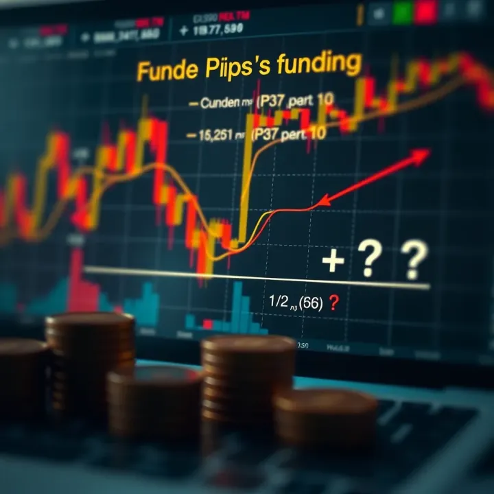 Diagram showing the calculation of funding pips in forex trading with currency pairs and interest rates