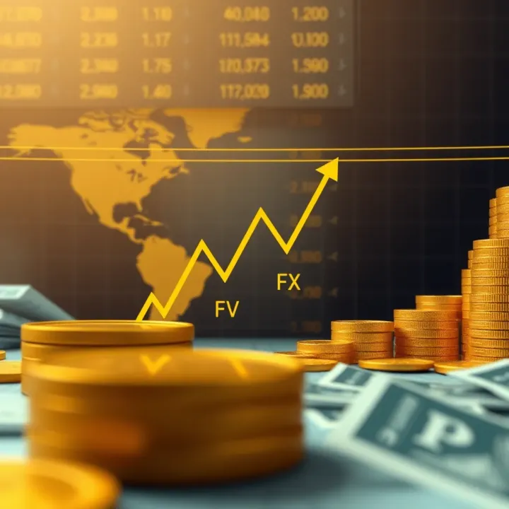 The Interaction of Gold Prices and Currency Exchange Rates Diagram illustrating the interaction between gold prices and currency exchange rates in global financial markets