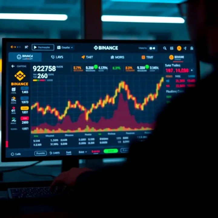 Secure cryptocurrency trading interface on Binance platform