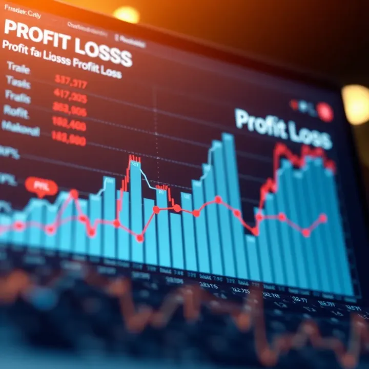 Profit and Loss Trends Visualization Chart displaying profit and loss trends over time with financial data points