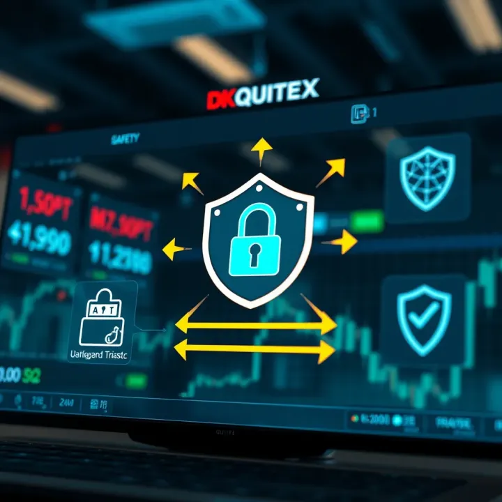 Illustration showing secure transaction symbols representing safety in online trading