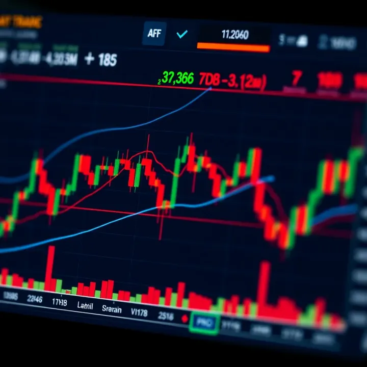 Chart showing common trading patterns like head and shoulders and double top formations