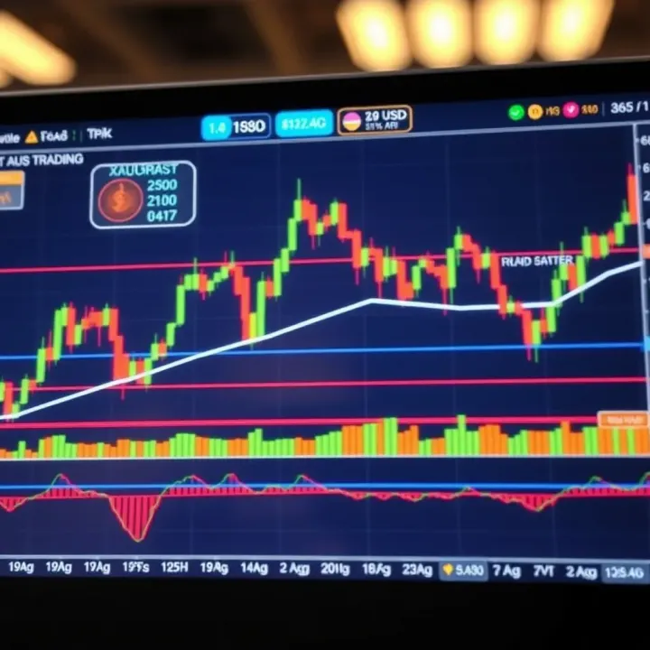 XAUUSD Price Movements with Trading Signals Chart displaying XAUUSD price movements with highlighted trading signals and trend patterns