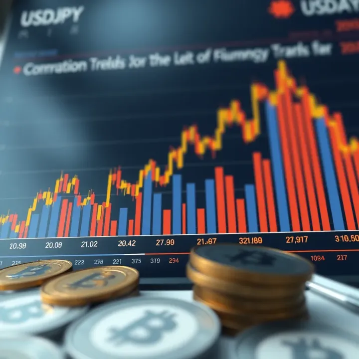 Graph showing the impact of economic indicators and monetary policies on USDJPY currency pair trends