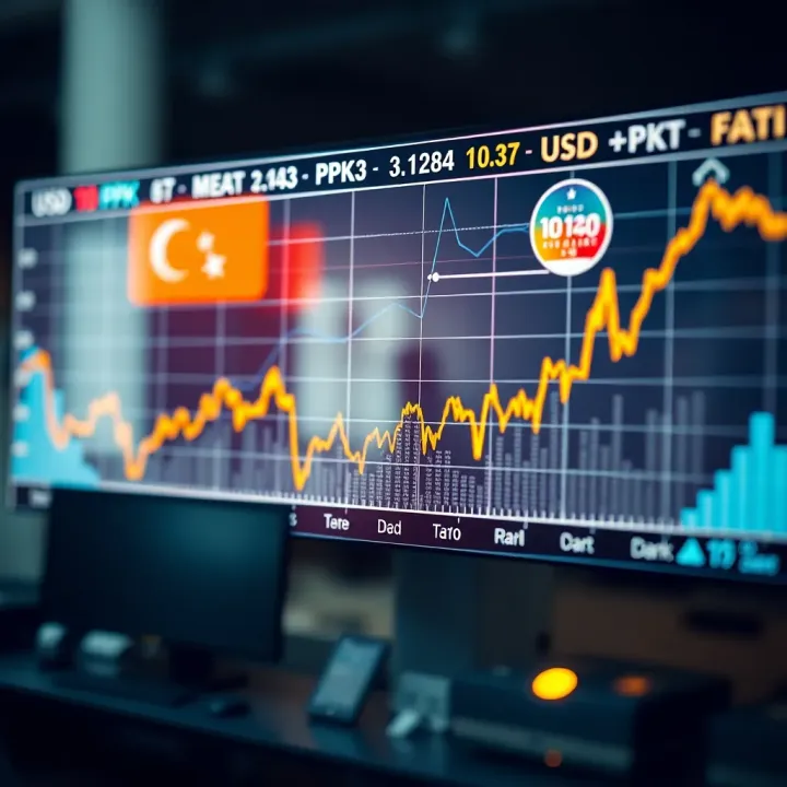 USD to PKR Exchange Rate Trends Overview Graph displaying fluctuating USD to PKR exchange rate trends over time