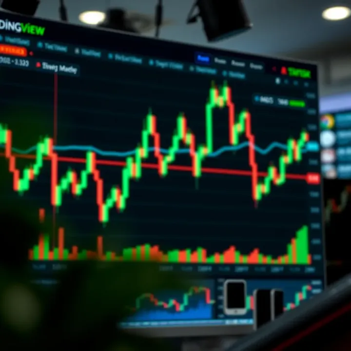 Interactive TradingView chart displaying multiple indicators for binary options analysis