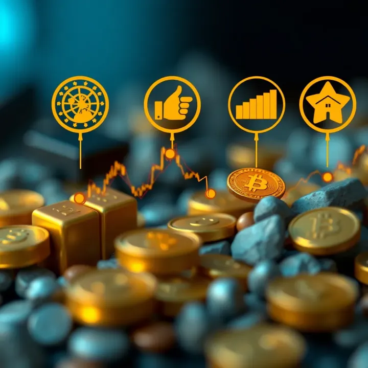 Illustration of geopolitical symbols and market sentiment icons impacting gold valuation
